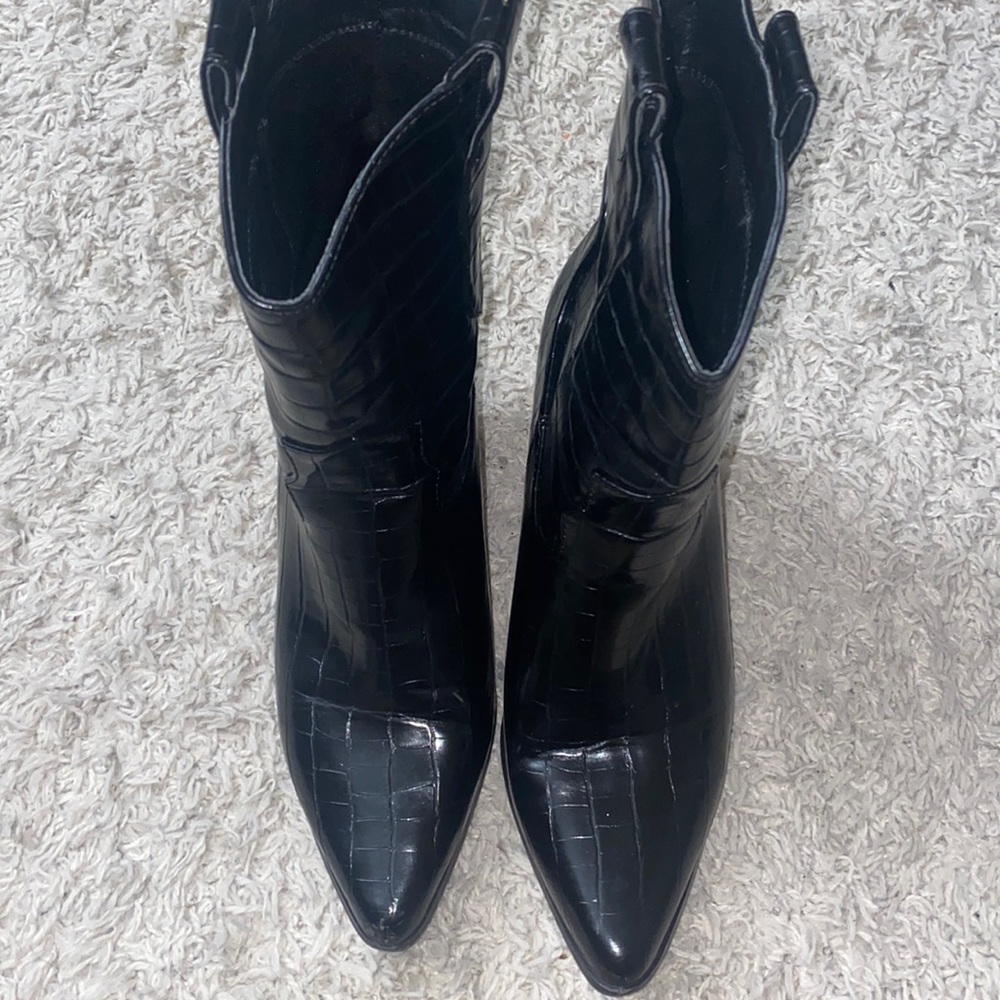 Patent Curved Heel Cowboy boots